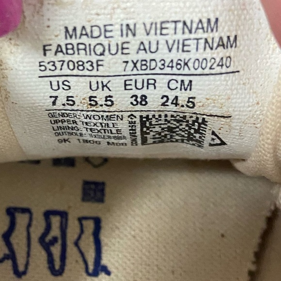 Converse Red Slip On Size 7.5 Women's - Picture 6 of 6